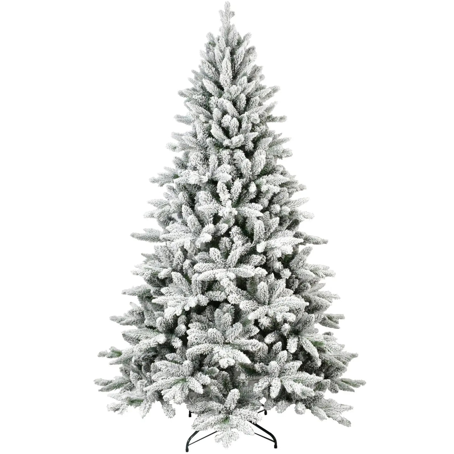 6ft PVC&PE Flocking Hinged Christmas Tree - Snow on branches - Gee-Commerce, LLC