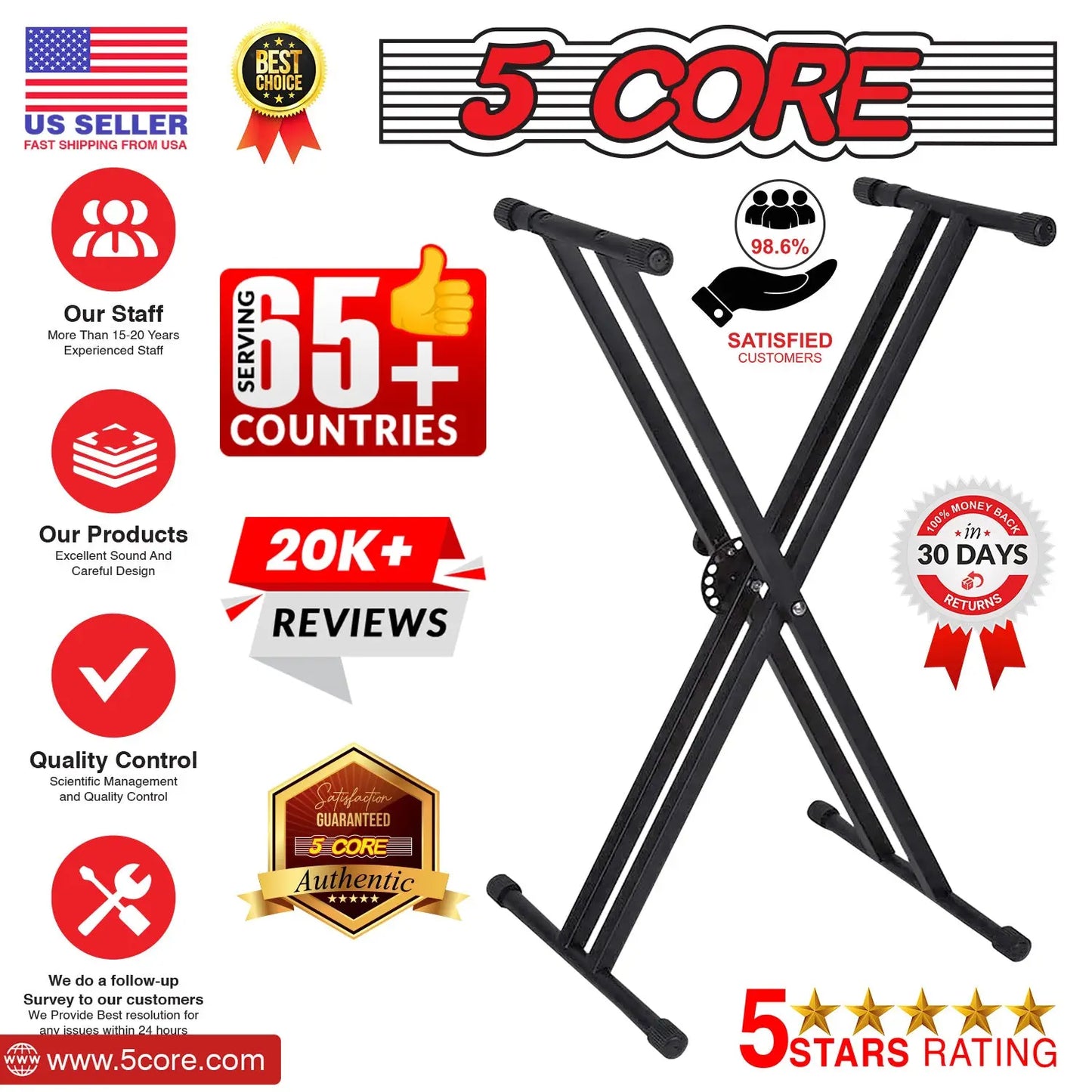 5 CORE Piano Keyboard Stand 5 Core