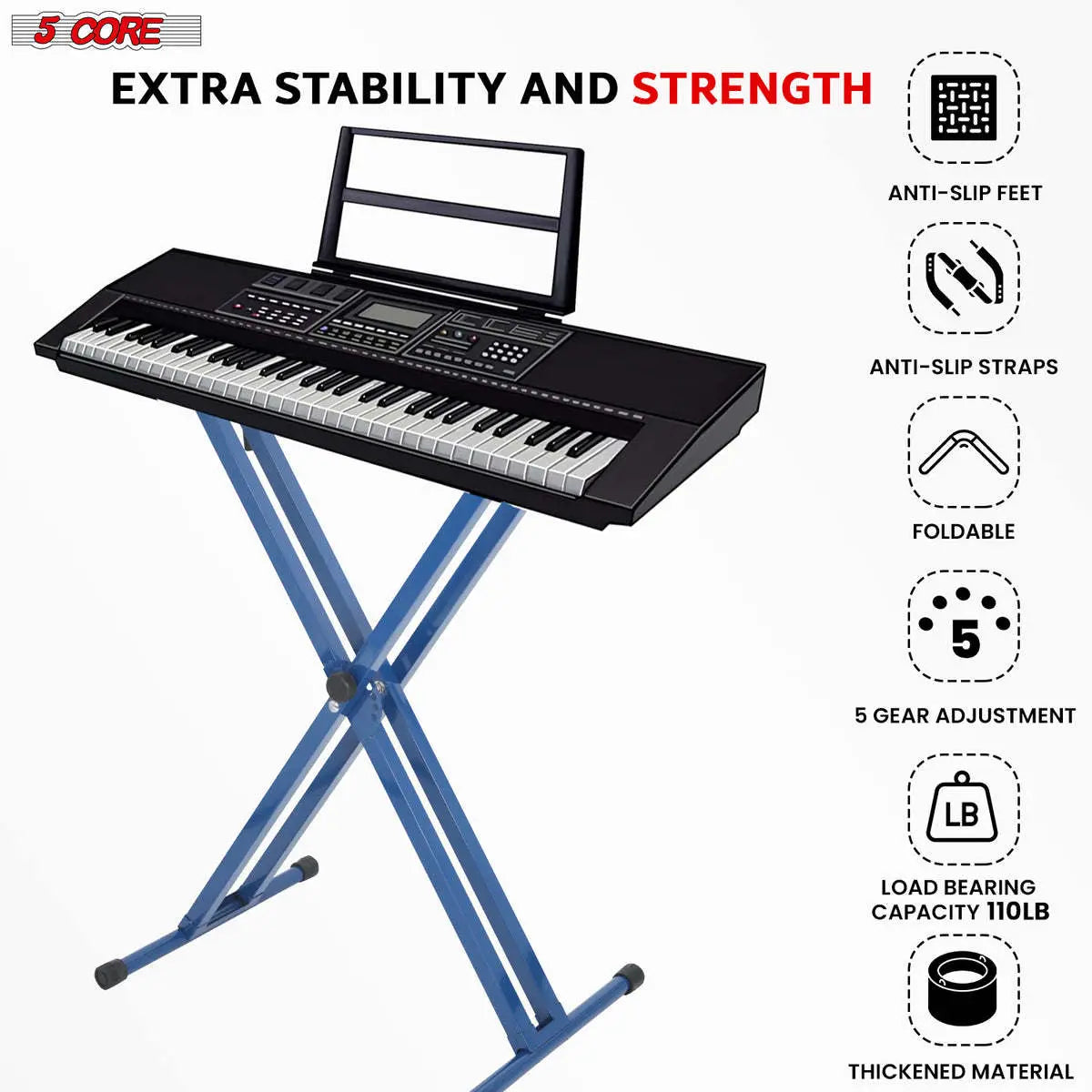 5 CORE Piano Keyboard Stand 5 Core