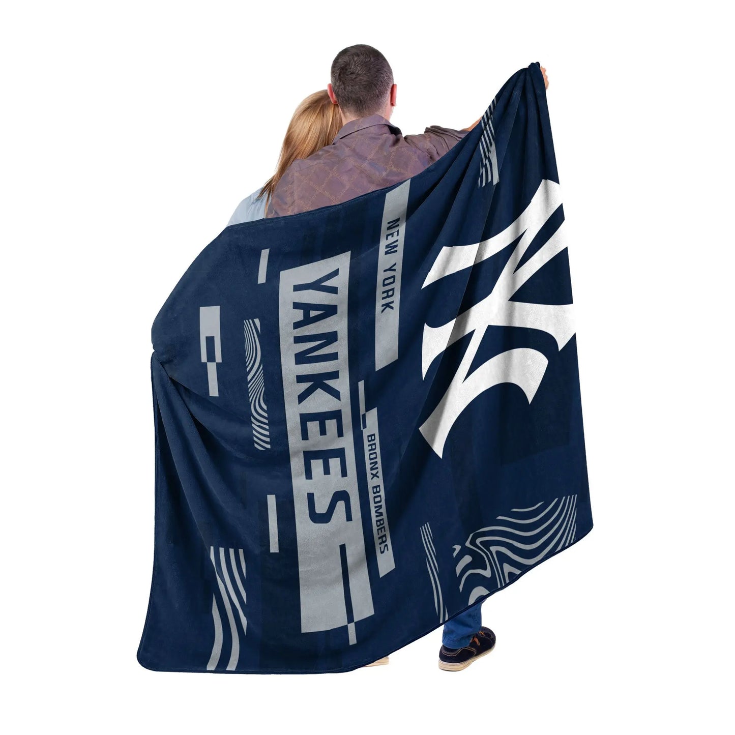 YANKEES OFFICIAL MLB "Digitize" Raschel Throw Blanket; 60" x 80" Doba