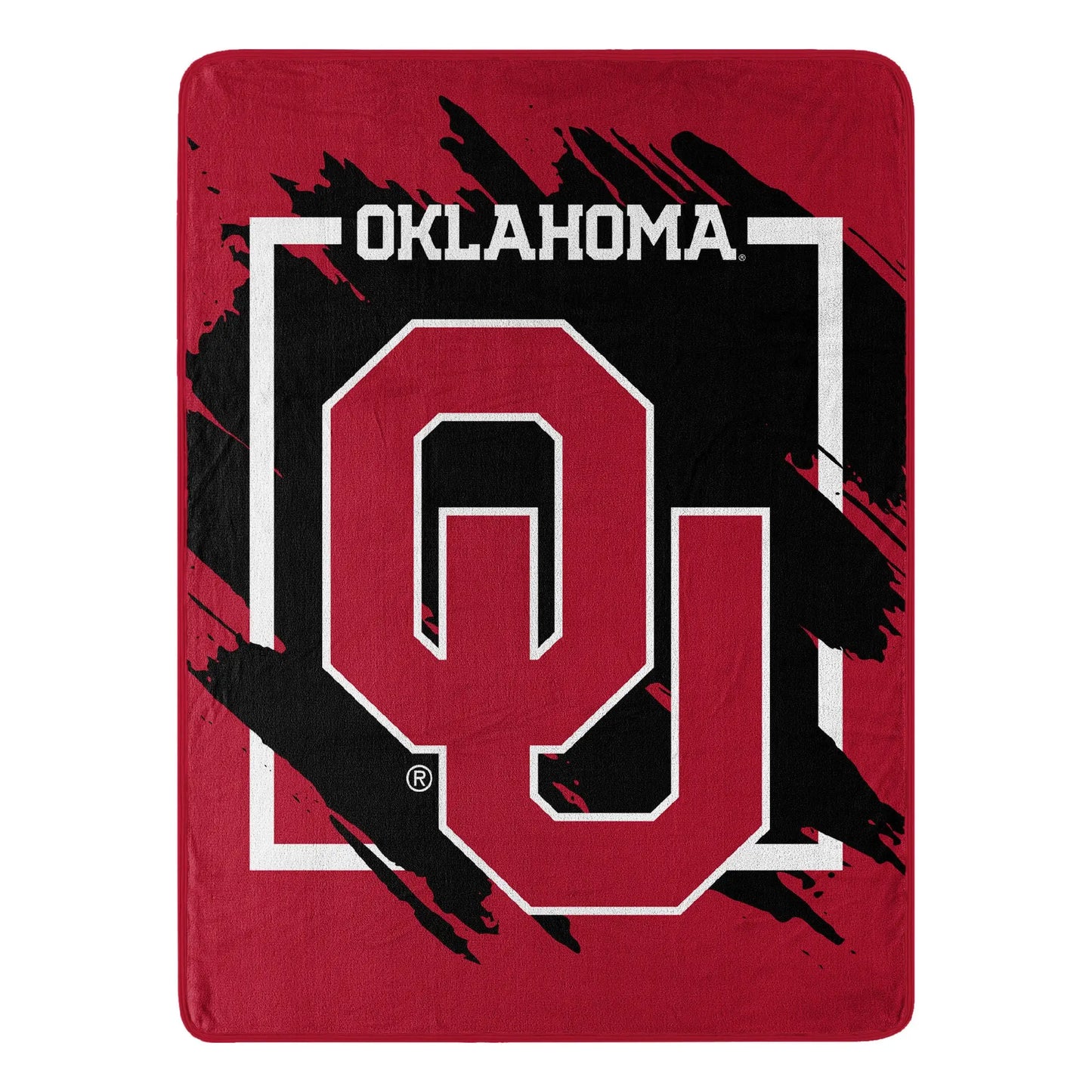 OKLAHOMA OFFICIAL NCAA "Halftone" Micro Raschel Throw Blanket; 46" x 60" The Northwest Company