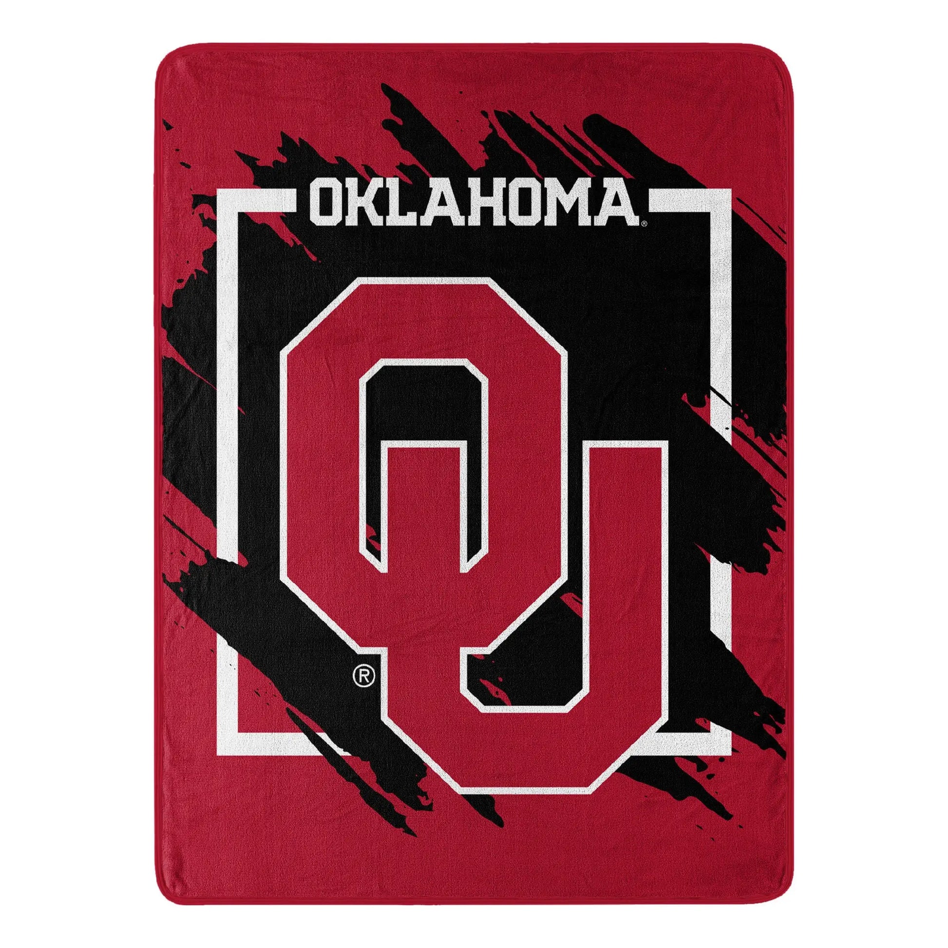 OKLAHOMA OFFICIAL NCAA "Halftone" Micro Raschel Throw Blanket; 46" x 60" The Northwest Company