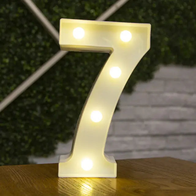 Alphabet & Number LED Light Decoration Nice Store