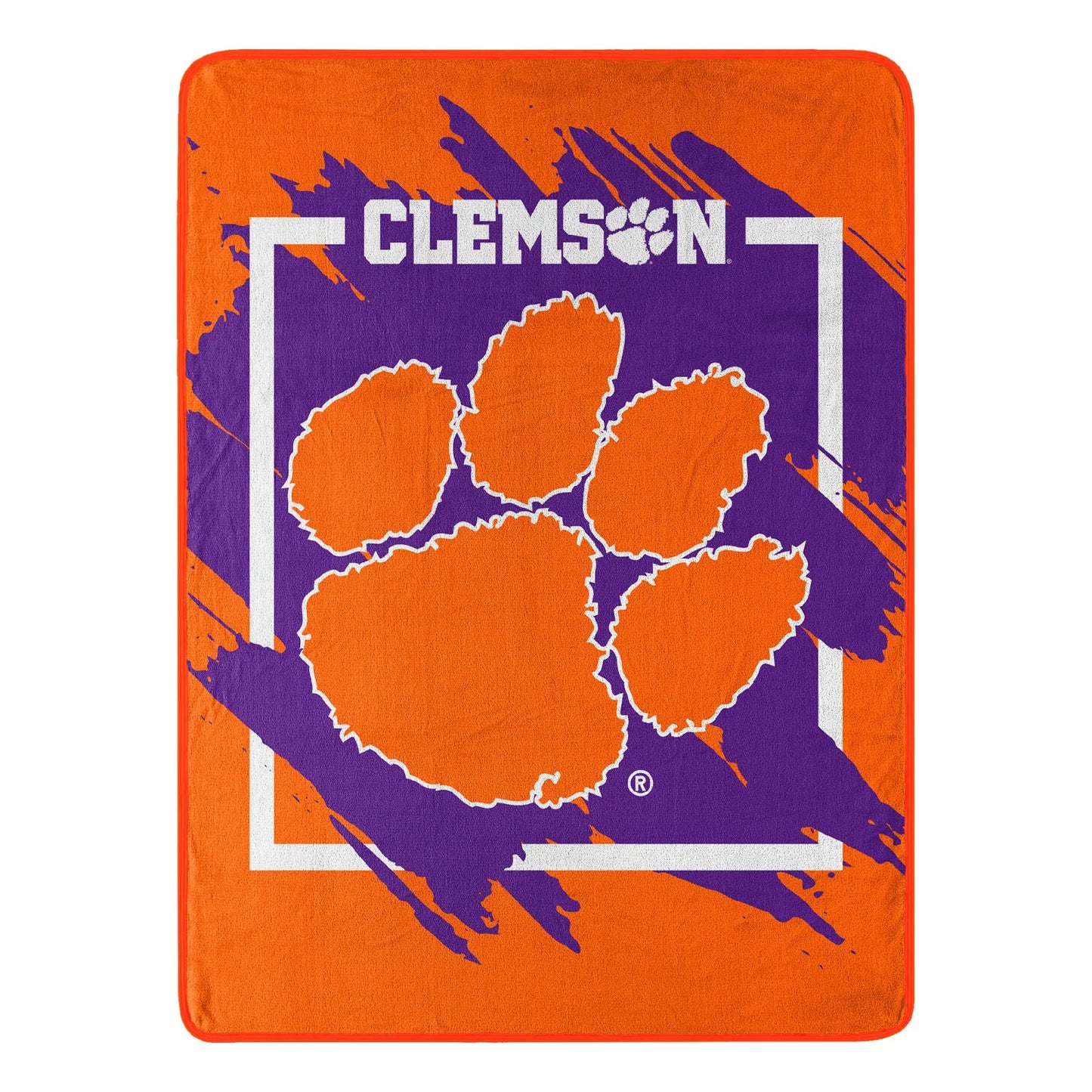 CLEMSON OFFICIAL NCAA "Dimensional" Micro Raschel Throw Blanket; 46" x 60" The Northwest Company