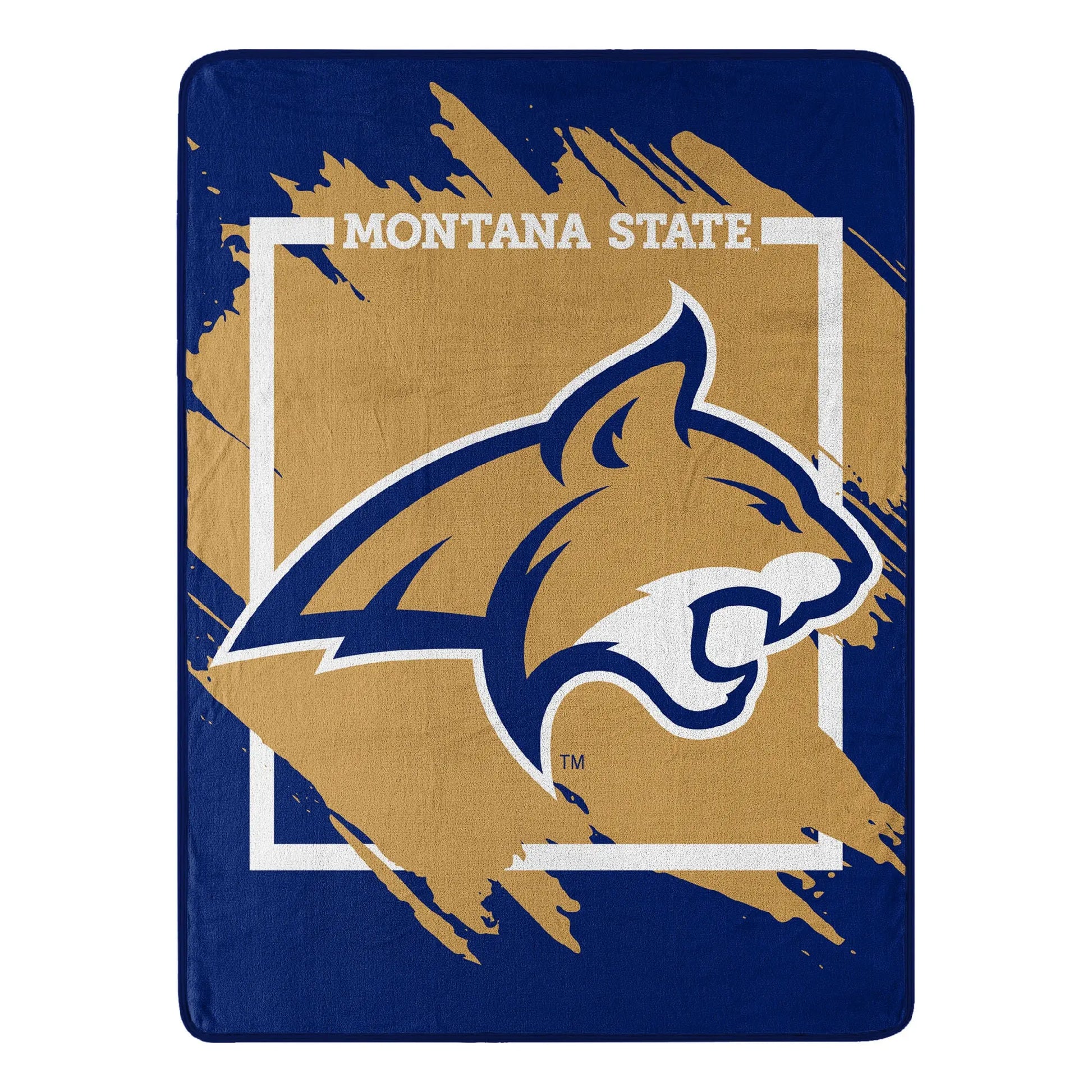 MONTANA STATE OFFICIAL NCAA "Halftone" Micro Raschel Throw Blanket; 46" x 60" The Northwest Company